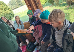 Prawdziwa, żywa lekcja przyrody podczas wizyty w ZOO w Borysewie.