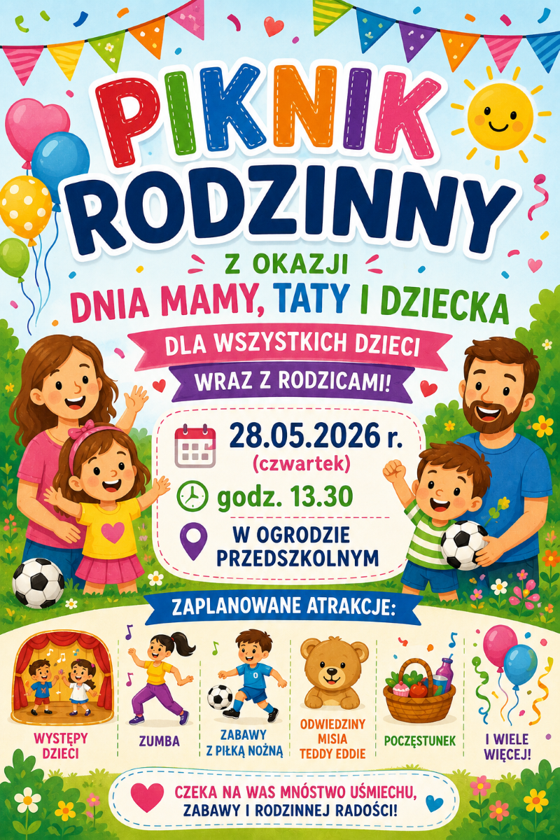 Piknik rodzinny - plakat.