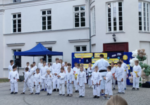 Pokaz karate uczniów z Ozorkowskiego Klubu Karate.