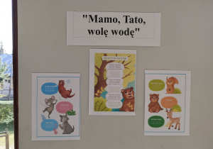 Kącik klasowy "Mamo, Tato, wolę wodę".