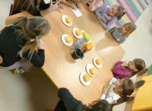 Pomarańczowe zajęcia kulinarne.