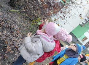 "Ptasia stołówka" na ogrodzie przedszkolnym.