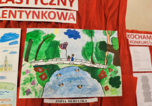 Praca Zofii Derulskiej z grupy "Żabek", za którą dziewczynka zdobyła II miejsce w konkursie plastycznym.