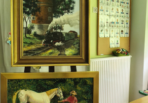 Obrazy p. Pawła Jaszczaka - lokalnego artysty/malarza.