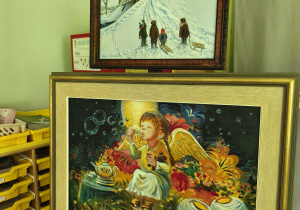 Obrazy p. Pawła Jaszczaka - lokalnego artysty/malarza.