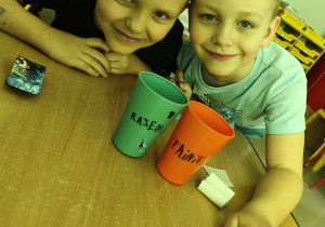 Nasze kubeczki do picia wody.