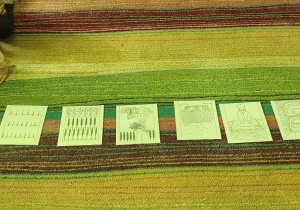 Historyjka obrazkowa "Od ziarenka do chleba" ułożona przez dzieci.