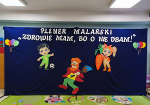 Dekoracja tematyczna w sali "Wiewiórek" przygotowana specjalnie na tę okoliczność.