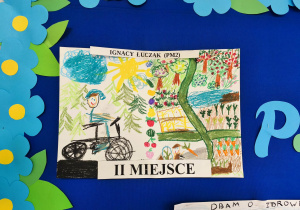 Praca Ignacego Łuczaka z PM2, za którą chłopiec zdobył II miejsce.