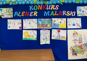 Prace konkursowe uczestników oraz gości konkursu - pleneru malarskiego "Zdrowie mam, bo o nie dbam!".